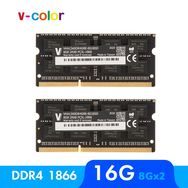 【v-color 全何】DDR3 1866 16GB kit 8Gx2 Apple專用筆記型記憶體(APPLE SO-DIMM)
