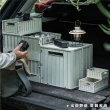 【ONE HOUSE】18L 坂東貨櫃折疊收納箱 收納盒-大款帶蓋(1入)