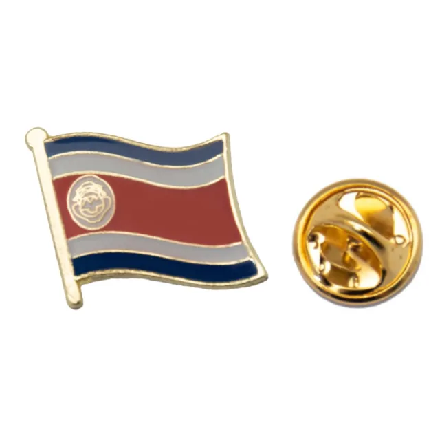 【A-ONE 匯旺】COSTA RICA 哥斯大黎加 國旗配飾 紀念配飾 國徽別針 國家胸章 國徽胸章 遊行 欣賞