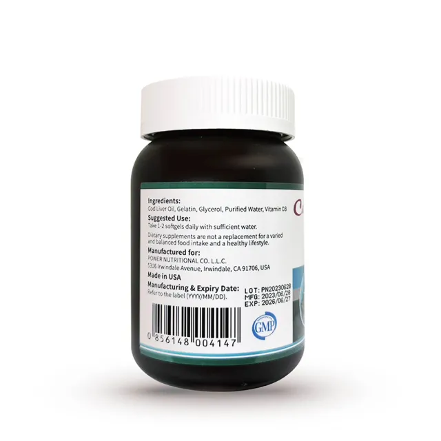 【美國Capower加柏爾】鱈魚肝油軟膠囊超值組(60粒/瓶)