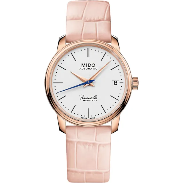 【MIDO 美度】官方授權 Baroncelli Heritage 機械女錶-29mm(M0272073601000)