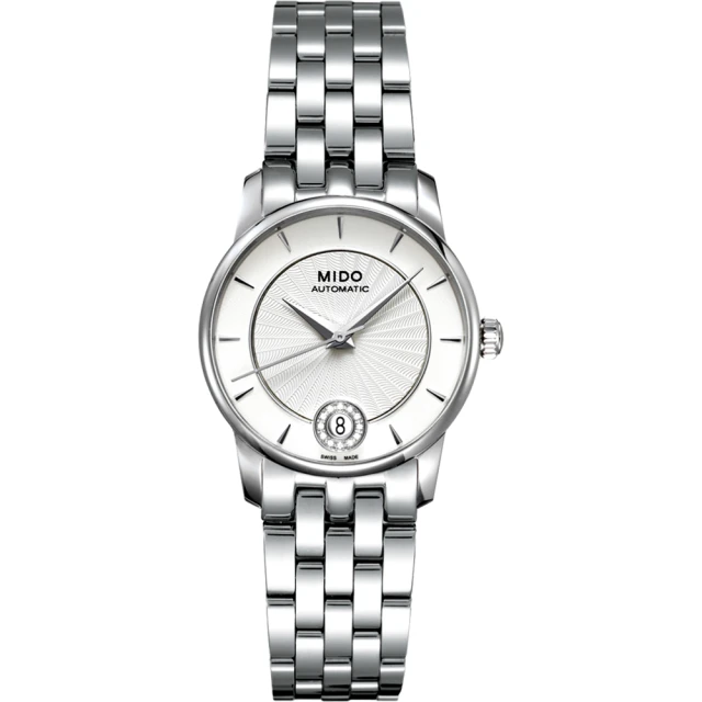 MIDO 美度 官方授權 Baroncelli Big Lady 優雅鑽錶 機械女錶-33mm 聖誕節 禮物(M0072071103600)