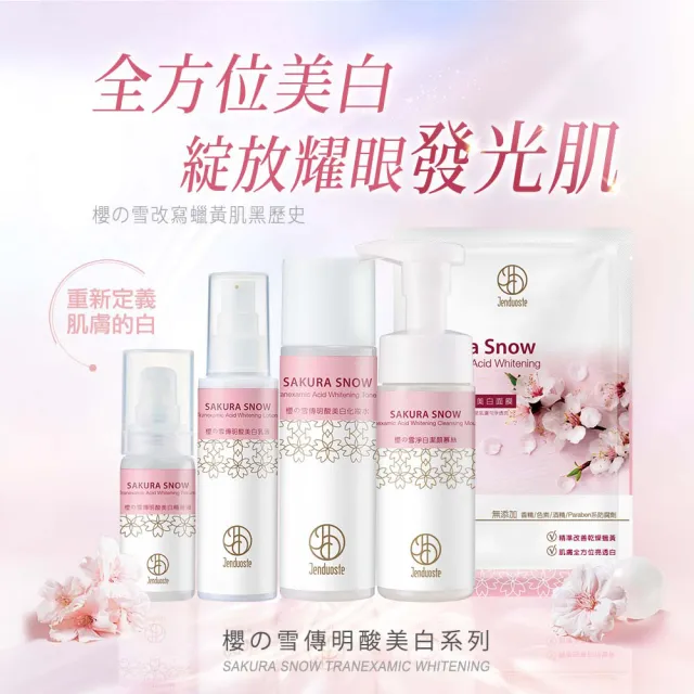 【珍朵絲特】櫻の雪傳明酸美白精華液30mlx2入組(日本櫻花葉美白系列新包裝-佐登妮絲)