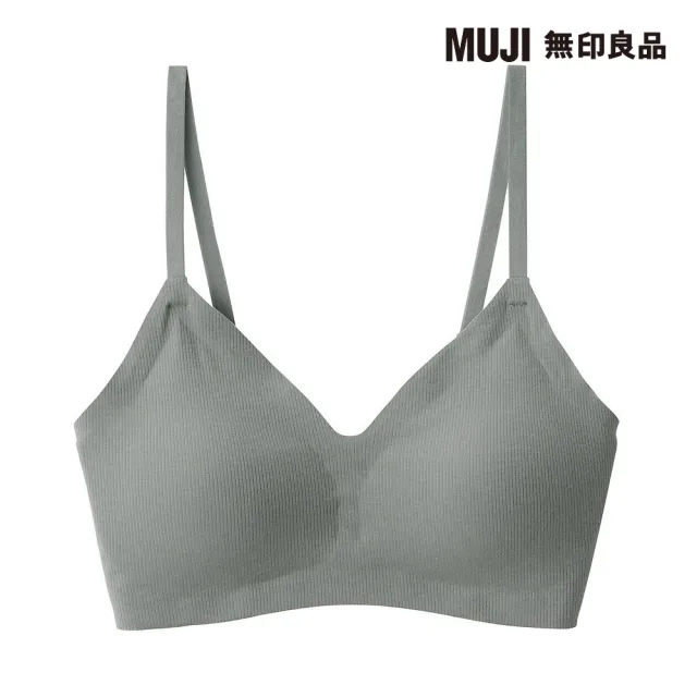 【MUJI 無印良品】女棉混舒適螺紋胸罩(共4色)