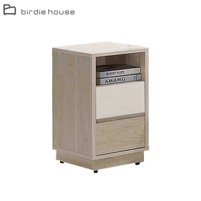 WELAI 日式橡膠木現代小型家用床頭櫃-多尺寸(床邊儲物櫃