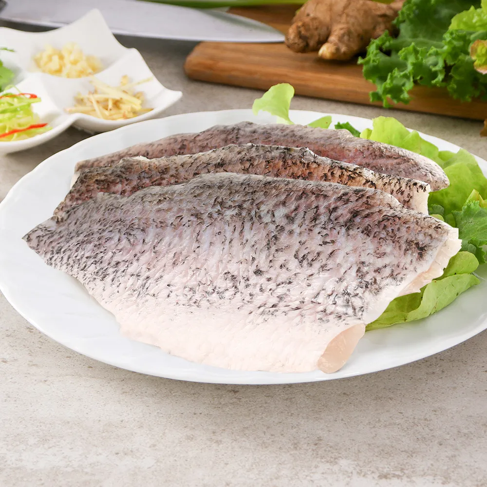 【北村漁家】海水養殖無刺金目鱸魚肉排150克x15片