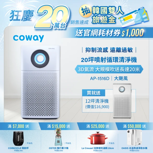 Coway 5-10坪 綠淨力輕都會經典空氣清淨機 AP-1