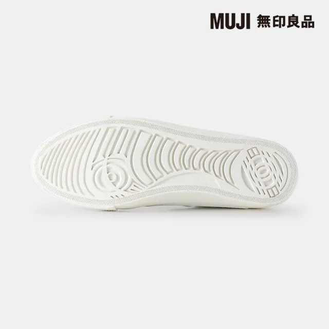 【MUJI 無印良品】撥水加工封閉式鞋襟休閒鞋(柔白)