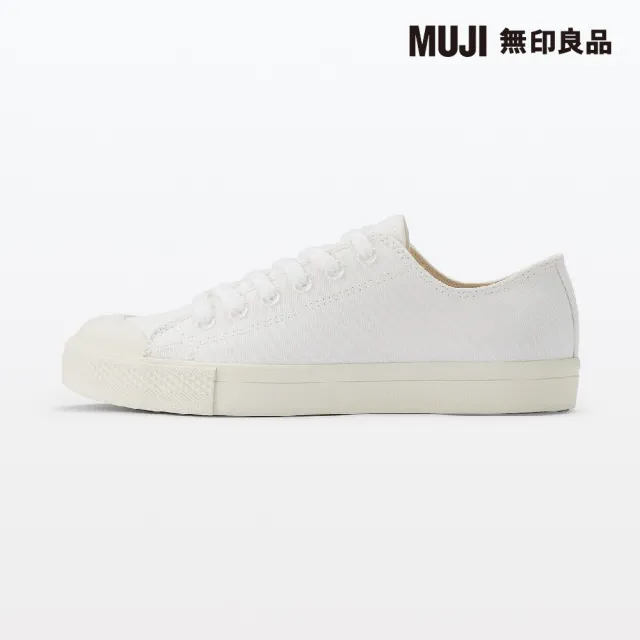 【MUJI 無印良品】撥水加工舒適休閒鞋(柔白)