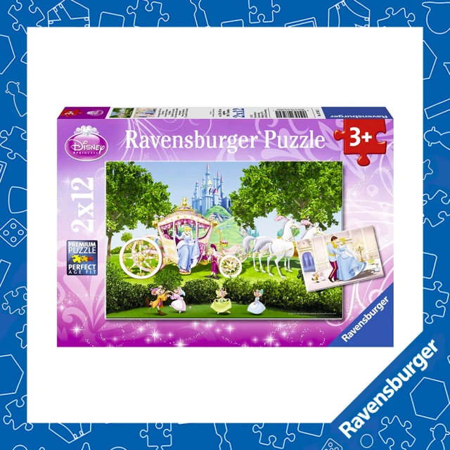Ravensburger Disney迪士尼仙履奇緣拼圖(2x12片/灰姑娘/童話世界)