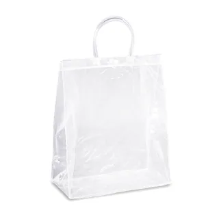 【蕉蕉購物】PVC透明手提袋(塑膠手提袋 袋子 飲料提袋 透明手提包 隨身小包包 小提袋 禮物包裝)