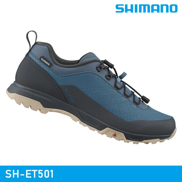 城市綠洲 SHIMANO SH-ET501 自行車硬底鞋 / 藍色(車鞋 自行車鞋 非卡式自行車鞋)