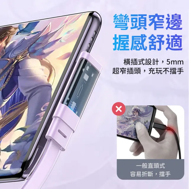 【Mcdodo 麥多多】Type-C to iPhone-1.8米(透明彎頭充電線 蘋果充電線 PD快充線)