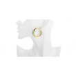【Aphrodite 愛芙晶鑽】寬面耳環 大圈耳環/歐美時尚寬面大圈造型耳扣 耳環(黃金色)