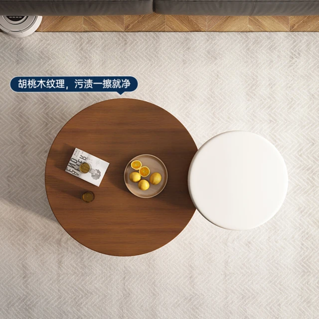 Taoshop 淘家舖 現代簡約白色落地電視櫃家用客廳小戶型