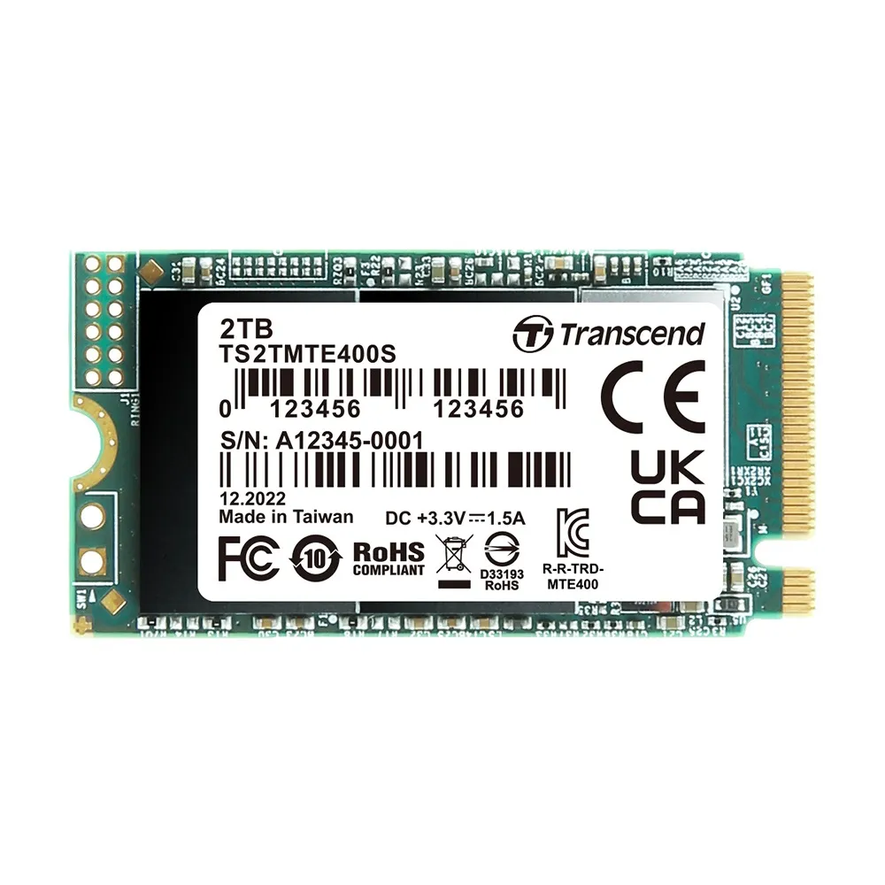 【Transcend 創見】MTE400S 2TB M.2 2242 PCIe Gen3x4 SSD固態硬碟(TS2TMTE400S 新舊包裝隨機出貨)