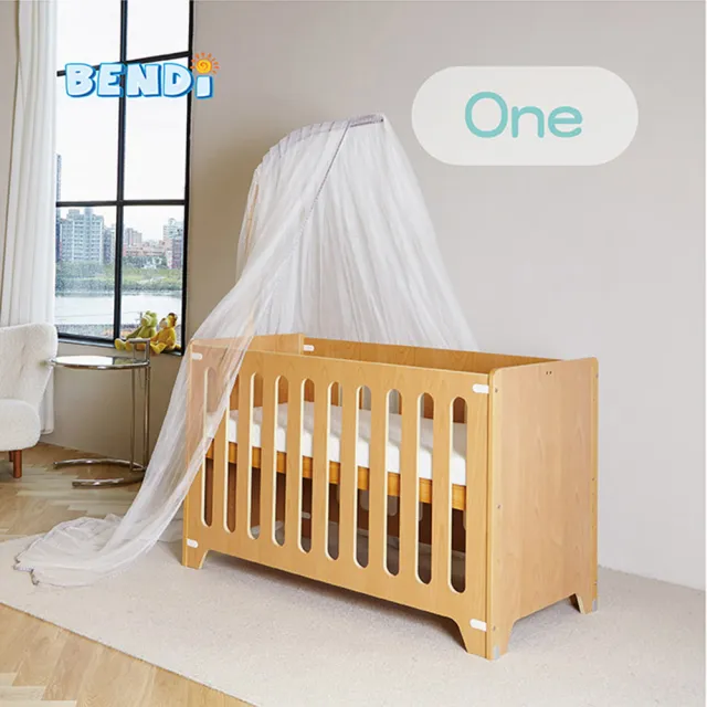 【BENDi】多功能原木50*100cm優惠組ONE小嬰兒床(2色可選/床板6段可調/可併大床/書桌/遊戲床)