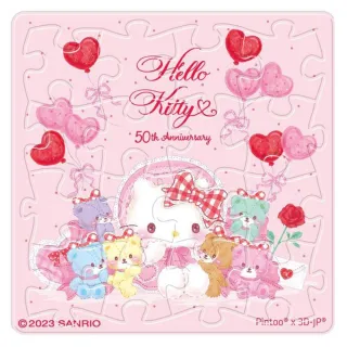 【HUNDRED PICTURES 百耘圖】Hello Kitty50周年夢幻熊熊拼圖磁鐵16片方(三麗鷗)
