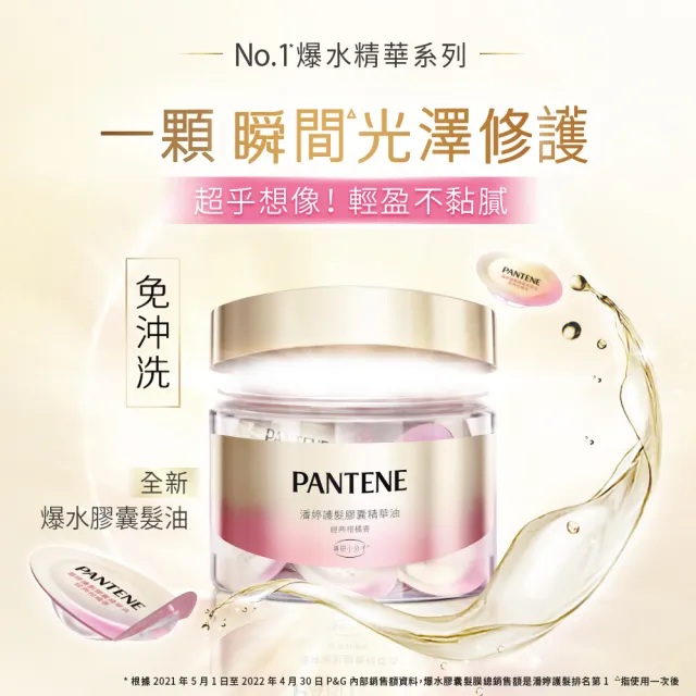 【PANTENE 潘婷】護髮膠囊精華油25入(爆水膠囊髮油/免沖洗護髮)