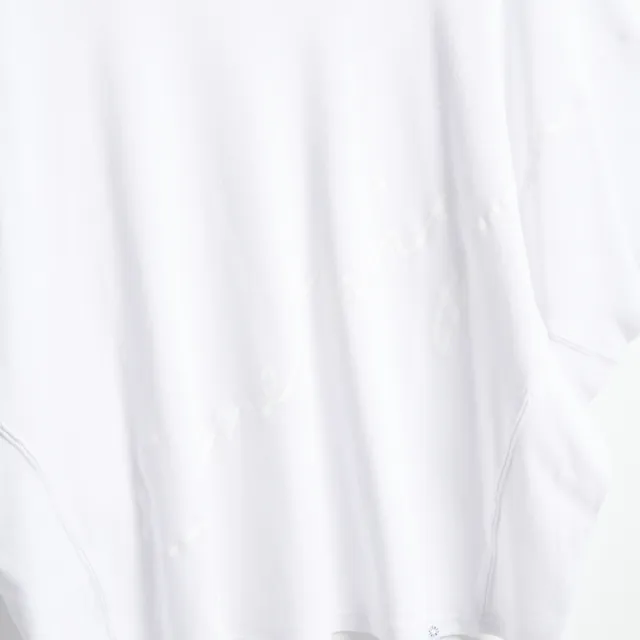 【SOMETHING】女裝 造型剪裁寬版短袖T恤(白色)