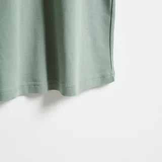 【SOMETHING】女裝 基本LOGO短袖T恤(灰綠色)