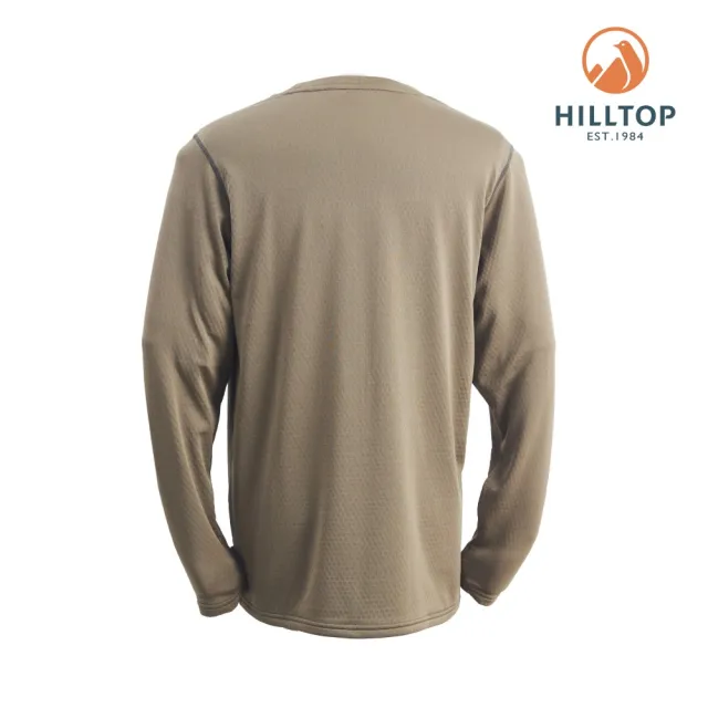 【Hilltop 山頂鳥】POLYGIENE抗菌吸濕快乾保暖刷毛上衣 男款 深卡其｜PH51XML3ECN0