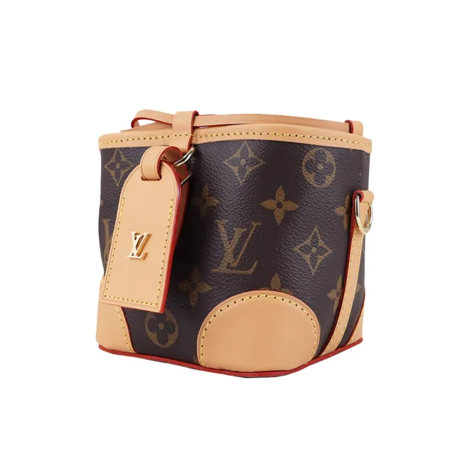 【Louis Vuitton 路易威登】M57099 NOE 經典Monogram帆布皮革迷你水桶/斜背包(棕)