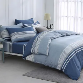 【HongYew 鴻宇】300織美國棉 薄被套床包組-伊萊恩(雙人)