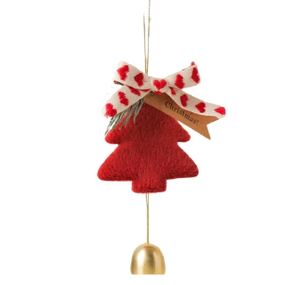 【蕉蕉購物】聖誕樹裝飾吊鈴(耶誕紅 掛飾 門鈴 新年 聖誕節 裝飾品 掛件 車掛 情侶 交換禮物)