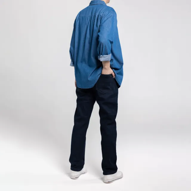 【Last Taiwan Jeans】保暖刷毛 直筒牛仔褲﹝雙色﹞(黑藍、藍)