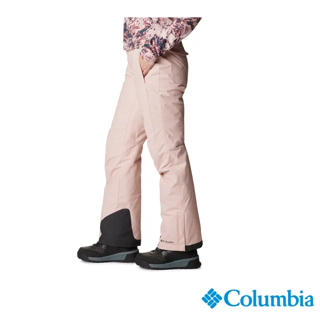 【Columbia 哥倫比亞 官方旗艦】女款-Bugaboo™Omni-Tech防水鋁點保暖雪褲-淺粉色(UWR10680LK/HF)