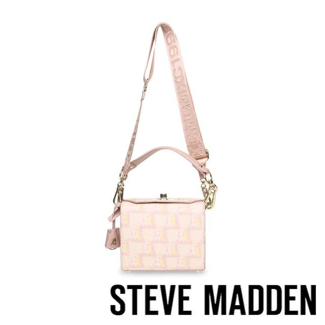 【STEVE MADDEN】BDALILA 印花方型相機包(粉色)