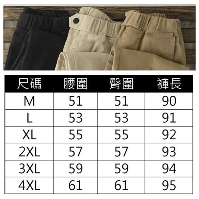 【ASister 小姊姊】現貨在庫★休閒褲 長褲 加大尺碼復古斜紋全棉百搭鬆緊哈倫褲/休閒褲(4色 M-4XL)