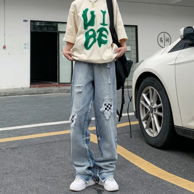 女牛仔褲小直筒