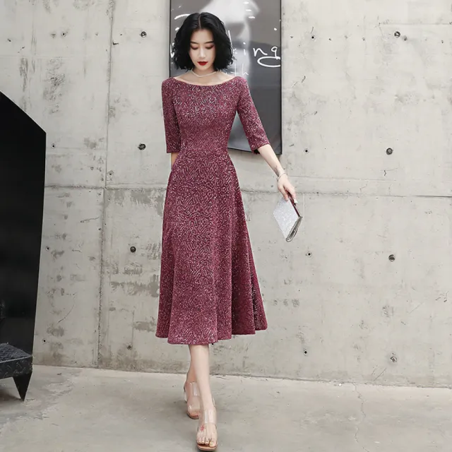 【Very Buy 非常勸敗】小晚禮服女宴會氣質伴娘平時可穿法式顯瘦現代年會禮服質感洋裝