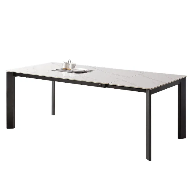 【Hampton 漢汀堡】安索尼6.6尺岩板伸縮餐桌(餐桌/桌子/岩板桌)
