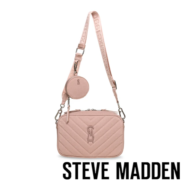 STEVE MADDEN BZIRIA-C 斜壓紋方型立體子母包(粉色)