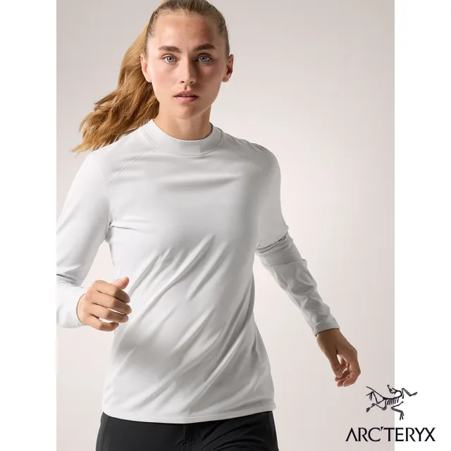 【Arcteryx 始祖鳥】女 Motus 長袖圓領衫(空氣灰)