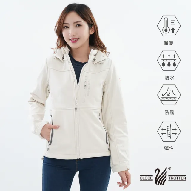 【遊遍天下】女款GlobeTex防水防風保暖刷毛軟殼外套 (登山騎車 M-5L 大尺碼)