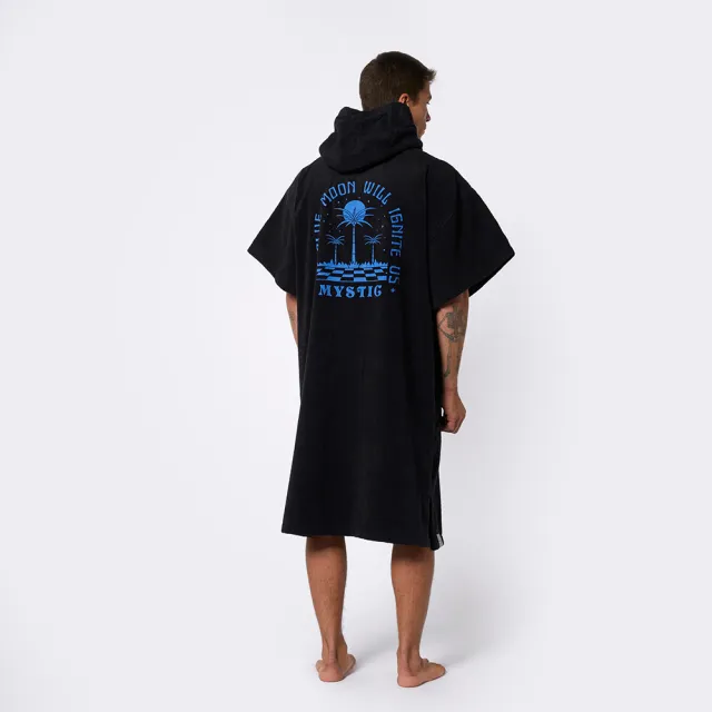 【MYSTIC】毛巾衣 浴巾衣 PONCHO 藍月黑(衝浪 潛水 上岸)