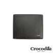 【Crocodile】鱷魚皮件 真皮短夾 11卡 中翻窗格 男夾 0203-1102-黑咖兩色