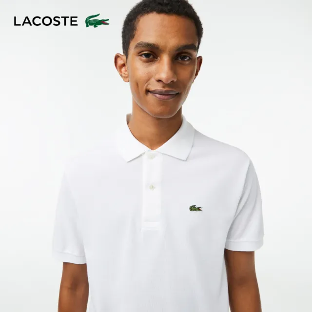 【LACOSTE】男裝-經典L1212短袖Polo衫(白色)
