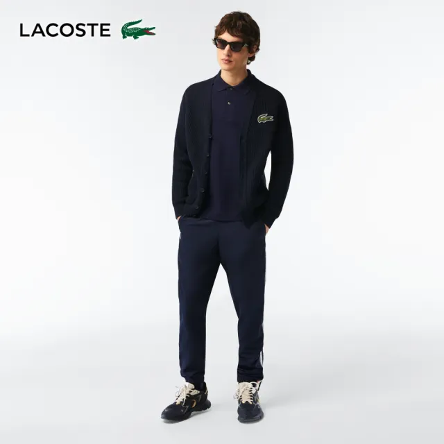 【LACOSTE】男裝-經典重磅棉短袖Polo衫(藍色)