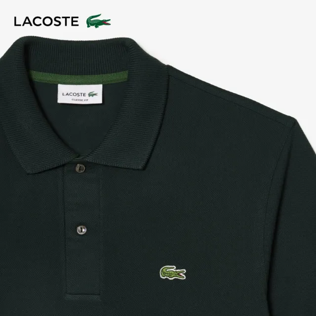 【LACOSTE】男裝-經典重磅棉短袖Polo衫(綠色)