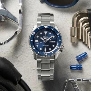 【SEIKO 精工】5 Sports 系列 運動時尚潮流機械腕錶 / 藍x銀 42.5mm(4R36-07G0B/SRPD51K1)