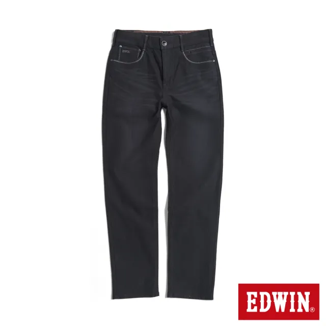 【EDWIN】男裝 加大碼 JERSEYS迦績 超彈力中直筒牛仔褲(黑色)