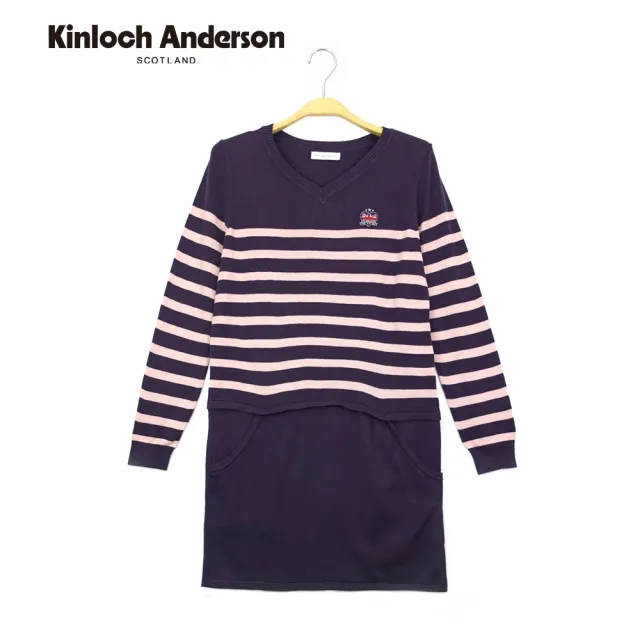 【Kinloch Anderson】粉條長版針織長袖上衣 金安德森女裝(KA0669006 粉條)