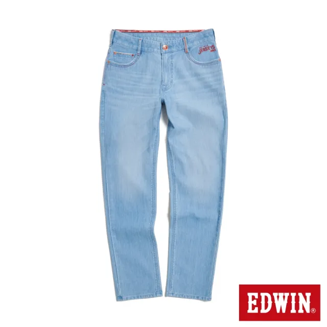 【EDWIN】男裝 東京紅360°迦績彈力機能中直筒牛仔褲(拔淺藍)