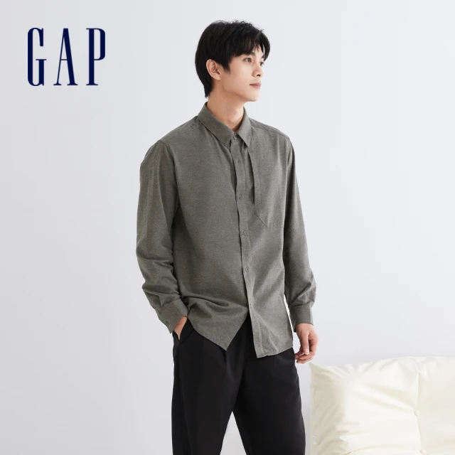 GAP 男裝 Logo鬆緊褲-灰褐色(837444)評價推薦