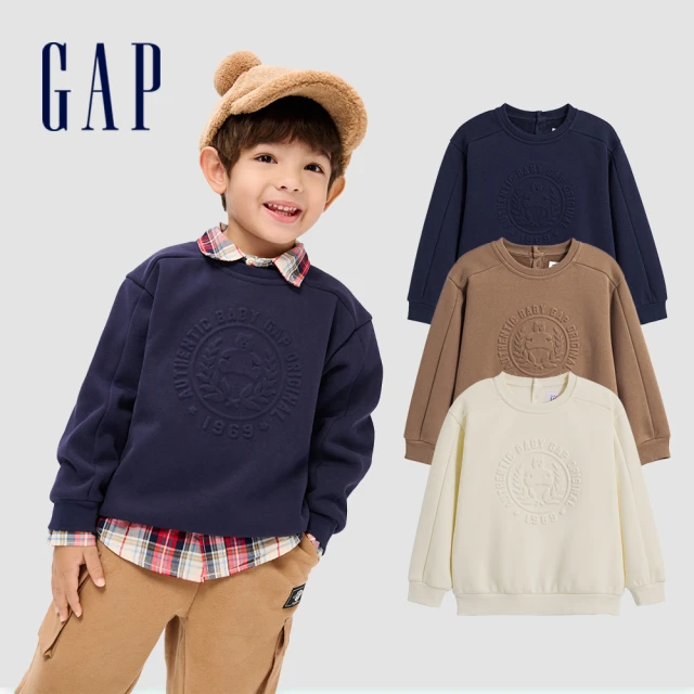 GAP 兒童裝 Gap x DAP聯名 Logo印花刷毛帽T